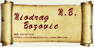 Miodrag Božović vizit kartica